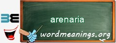 WordMeaning blackboard for arenaria
